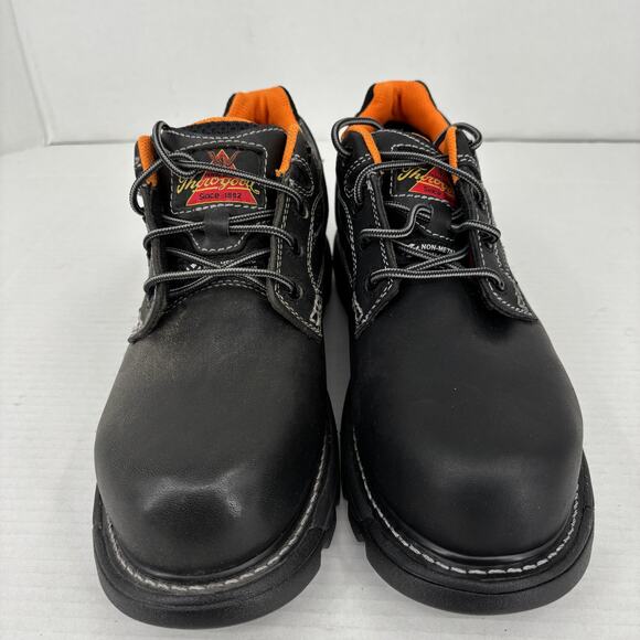 Thorogood Oxford Safety Shoes Mens Size 8.5 Black Leather Composite Toe ASTM EH - Picture 3 of 12